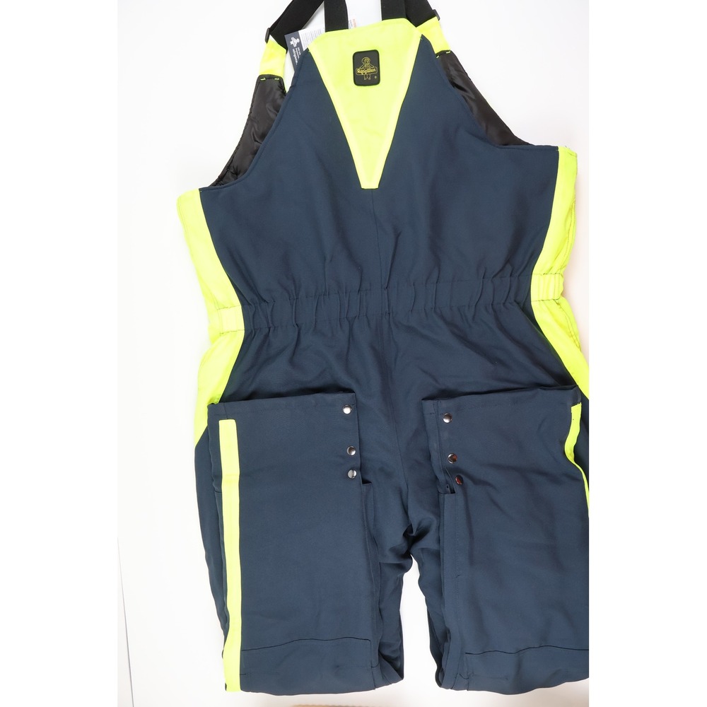 Hi-Vis Yellow & Navy Work Bib Overalls